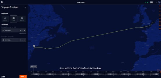 Just-In-Time Arrival mode on Syroco Live (2)