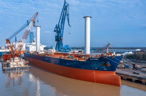M/T Alcyone with Rotor Sails