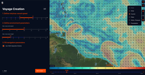 Voyage creation with constraints